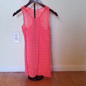 Circo Neon Pink Crochet Tunic